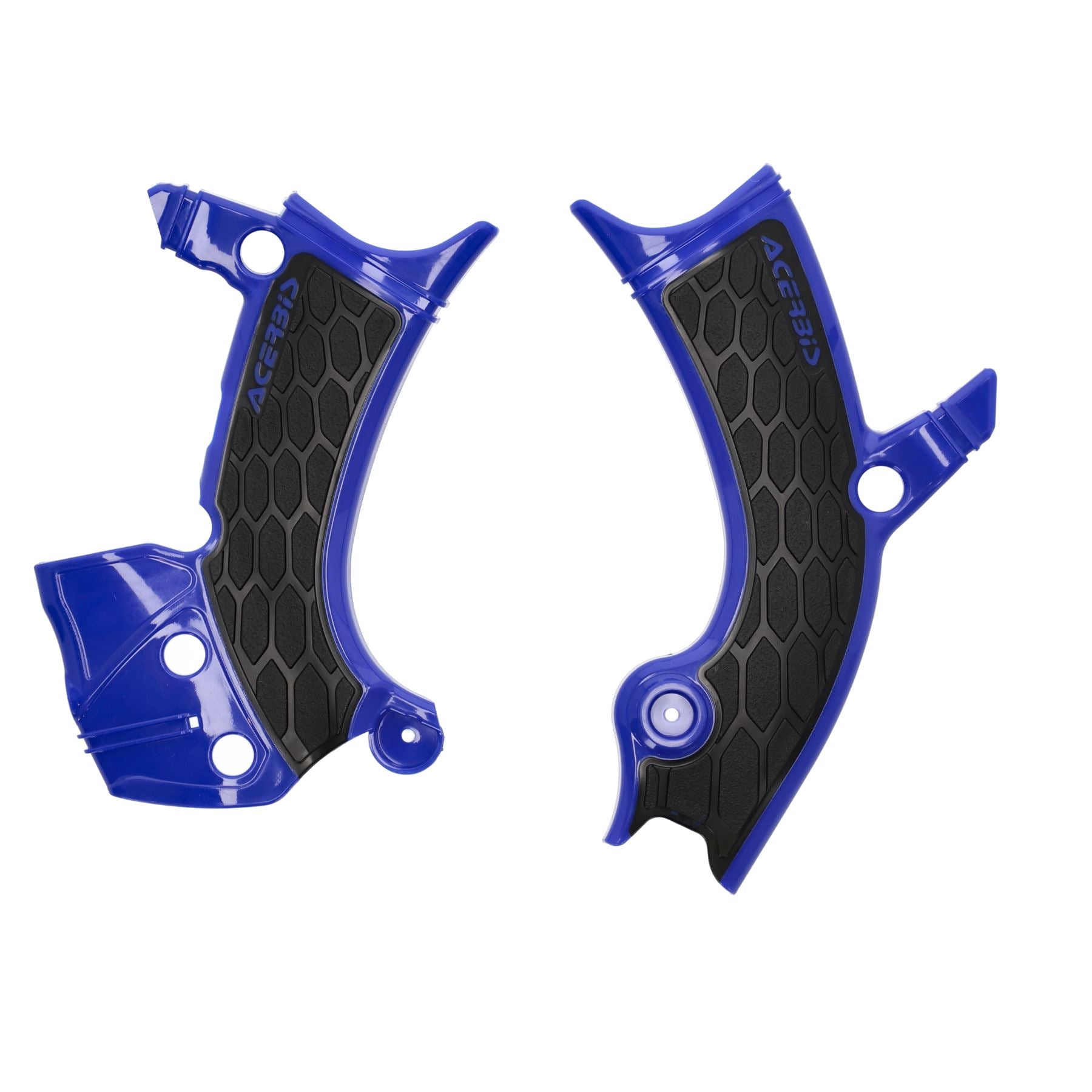 Acerbis X-Grip Frame Protector Guards Blue Black For Yamaha YZ 450 FX 2024-2025